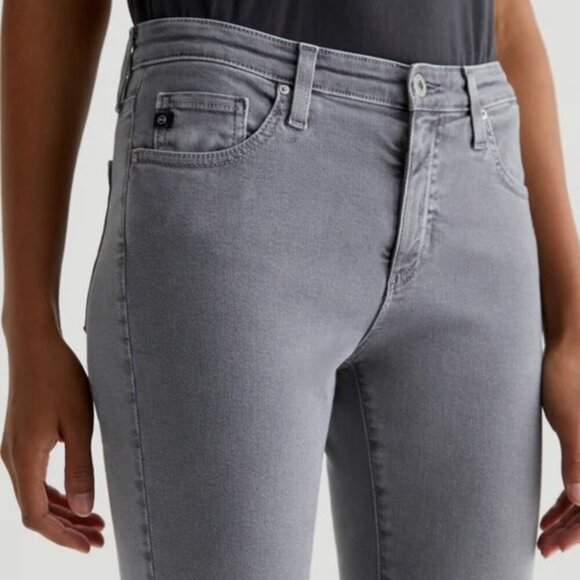 AG Adriano Goldschmied The Prima Crop Cigarette Light Grey Skinny Jeans - Picture 2 of 16